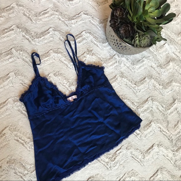 Victoria's Secret Other - Victoria’s Secret Blue Silk Top Small